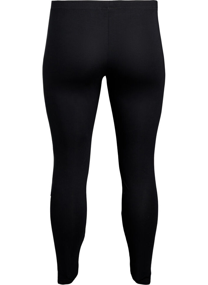 Viscose leggings with side stripes, Black W. Stripe, Packshot image number 1