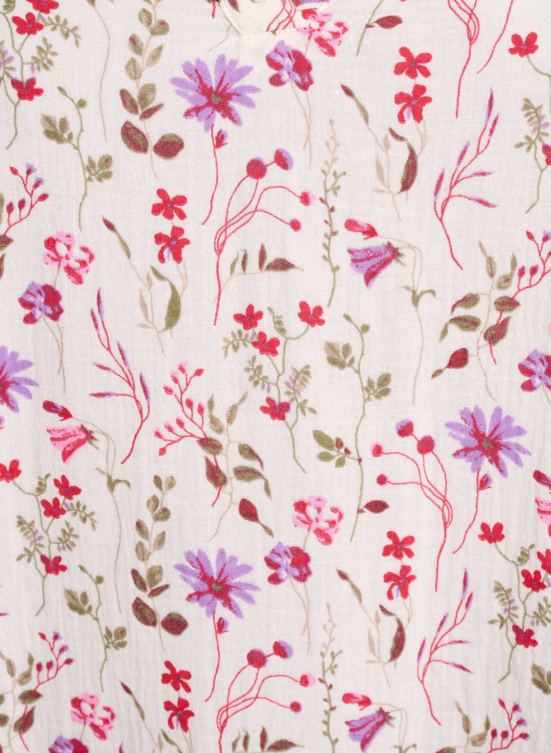 Zizzifashion Short A-line dress in cotton muslin, Beige, Packshot image number 2