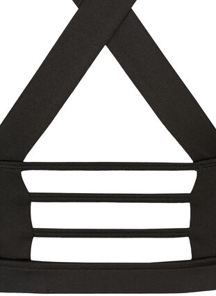 Sports top with a decorative details on the back, Black, Packshot image number 3
