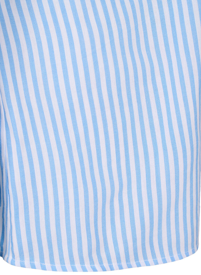 Striped blouse with tie detail, Light Blue, Packshot image number 3