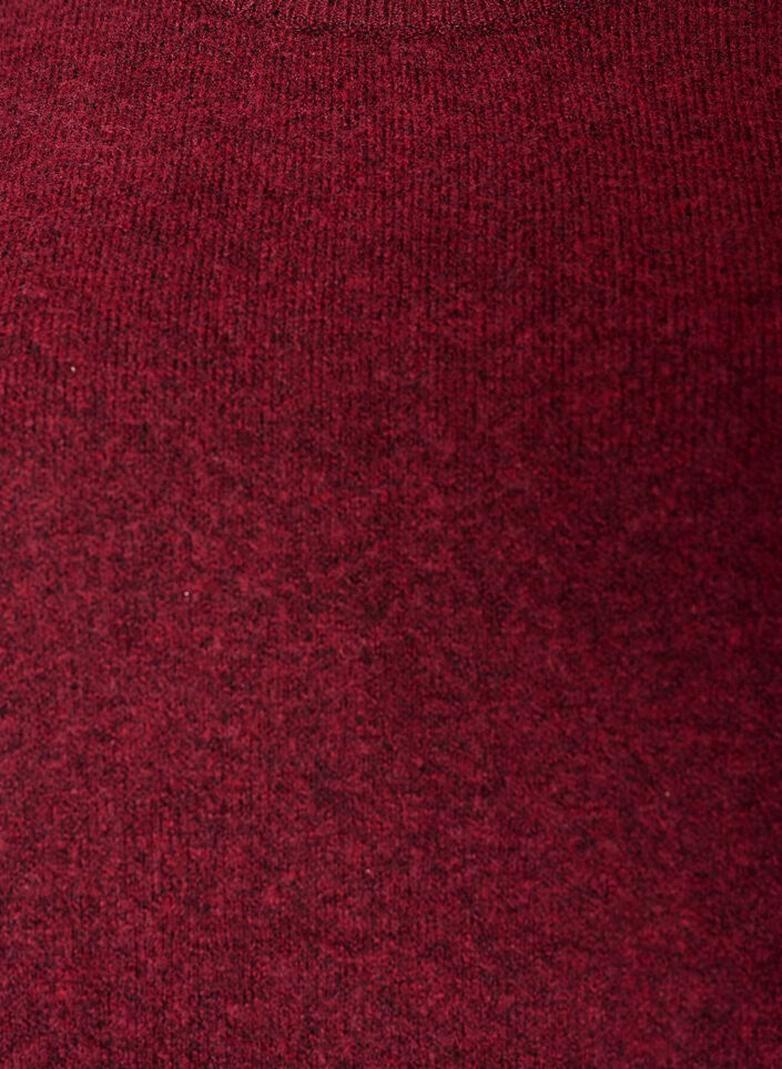 Loose knitted blouse with short sleeves, Red, Packshot image number 2