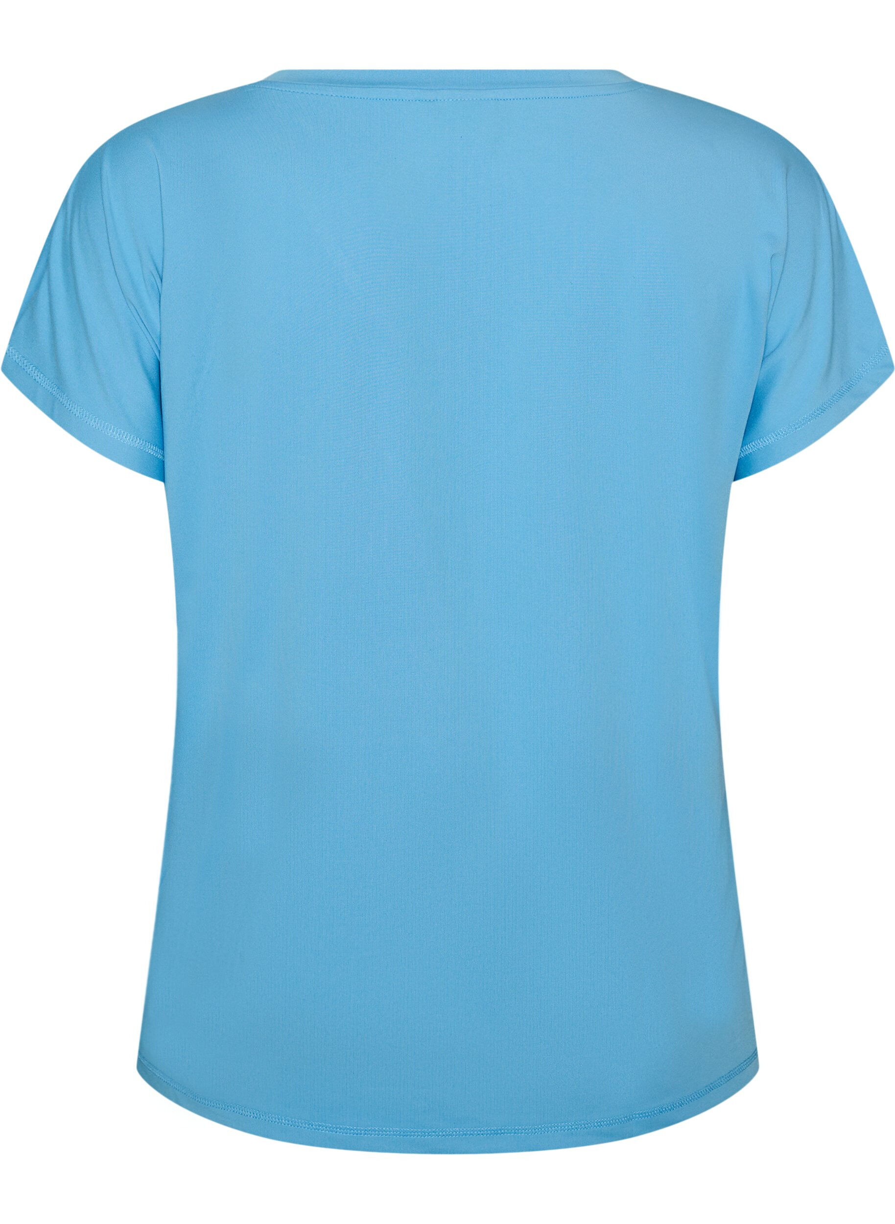 ZizzifashionLoose training t-shirt with v-neck, Light Blue, Packshot image number 1