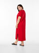 Midi T-shirt dress with a V-neck, Red, Model image number 1