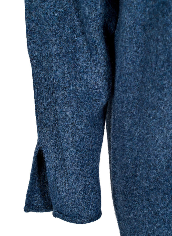 Knitted dress with slits, Bering Sea Mel., Packshot image number 3