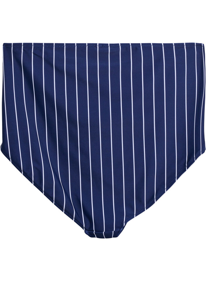 Bikini briefs with print and a high waist, Blue, Packshot image number 1