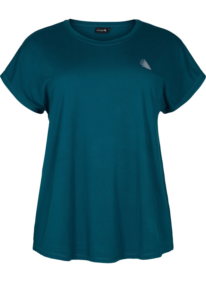 Short-sleeved training t-shirt, Green, Packshot image number 0