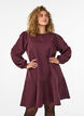 Short sweat dress with ruffle detail, Dark Bordeaux, Model image number 0