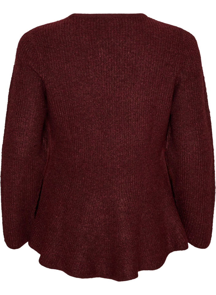 A-line knitted blouse, Red, Packshot image number 1