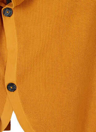 Short-sleeved knitted poncho with a high neck, Spruce Yellow, Packshot image number 3