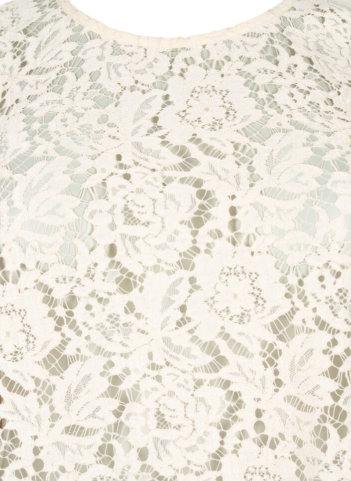 FLASH - Long sleeve lace blouse, Birch, Packshot image number 2