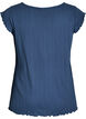 Organic cotton pyjama top with cap sleeves, Blue, Packshot image number 1
