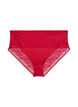 Tai briefs in lace and shiny microfiber, Red, Packshot image number 0