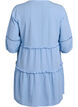 3/4 sleeve cotton dress with ruffles, Light Blue, Packshot image number 1