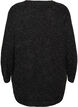 Long knitted blouse with ball buttons, Dark Grey, Packshot image number 1