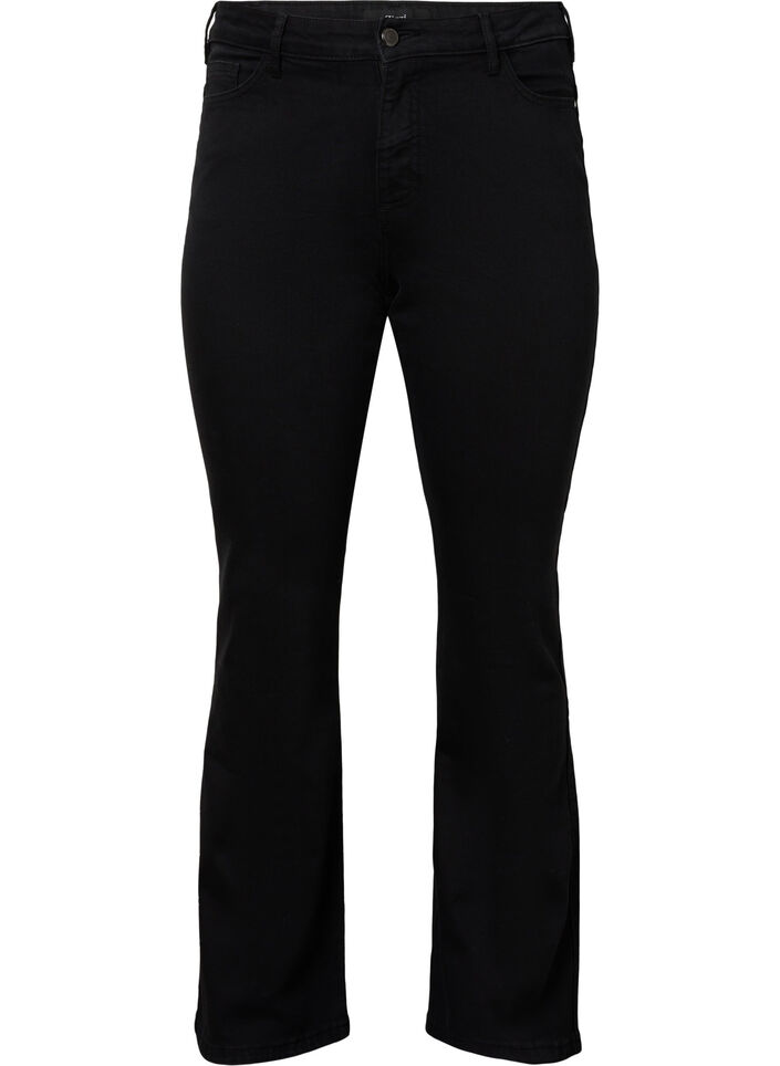 Ellen bootcut jeans with high waist, Black, Packshot image number 0