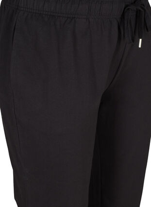 Sweatpants with wide legs and pockets, Black, Packshot image number 2
