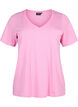 FLASH - T-shirt with v-neck, Begonia Pink, Packshot image number 0