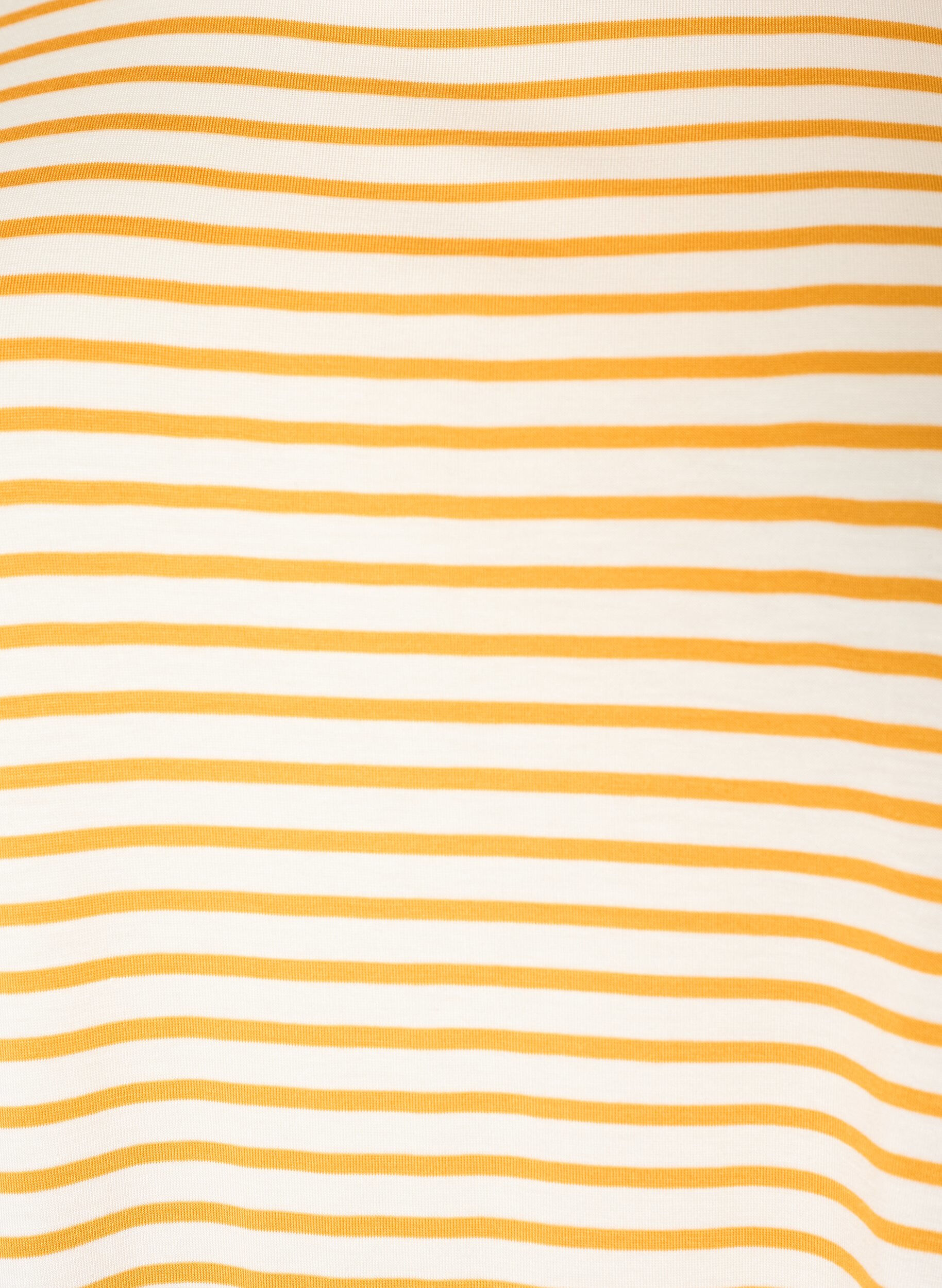 Zizzifashion T-shirt with TENCEL&trade; Lyocell and stripes, Yellow, Packshot image number 2