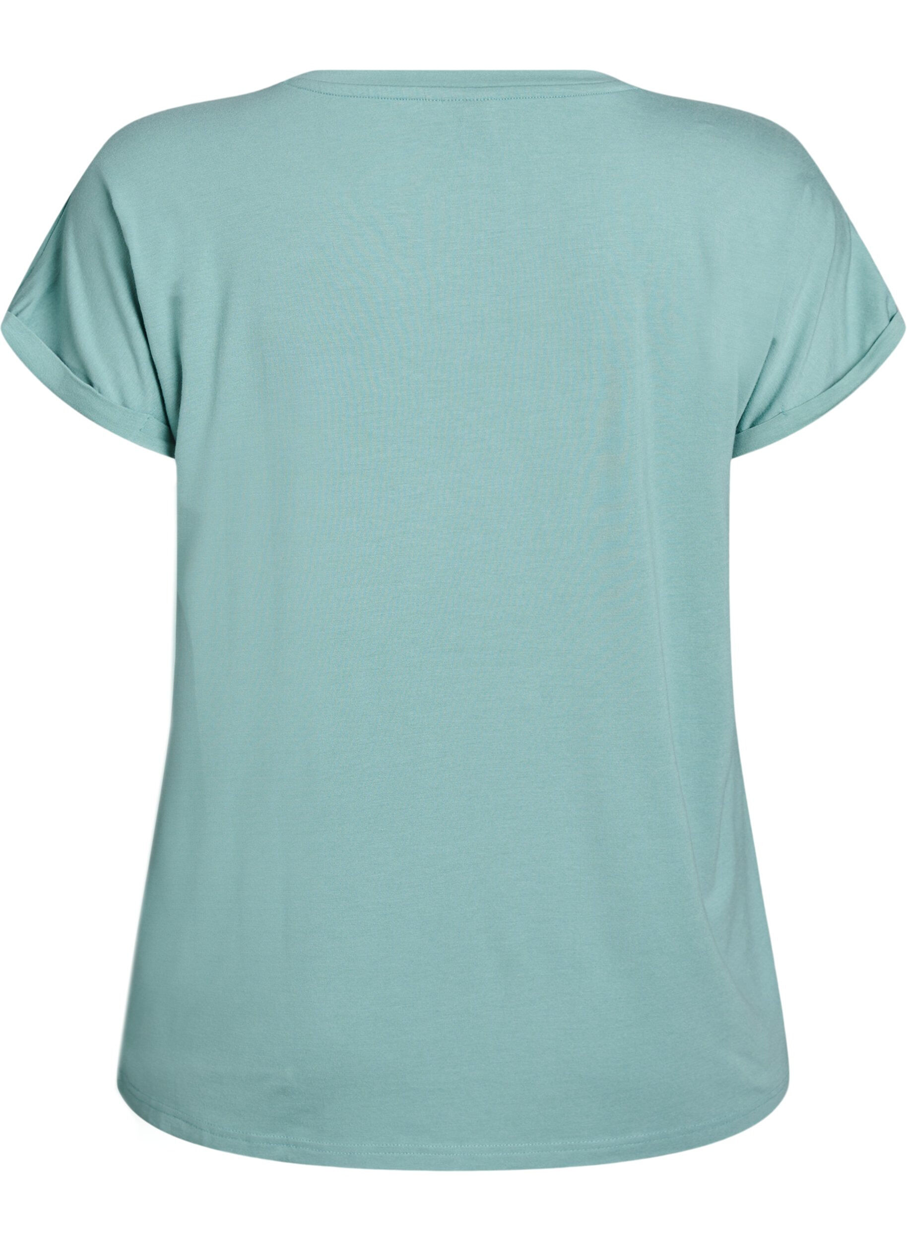 Zizzifashion Loose t-shirt with round neck, Blue, Packshot image number 1