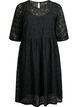 Lace dress with 3/4 sleeves, Black, Packshot image number 0