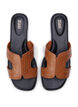 Wide fit - Flat sandals with studs, Brown, Packshot image number 2