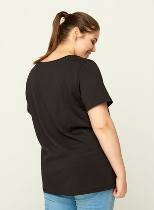 Short-sleeved t-shirt with print, Black, Model image number 1
