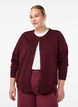 Fine-knit cardigan with round neck, Red, Model image number 0