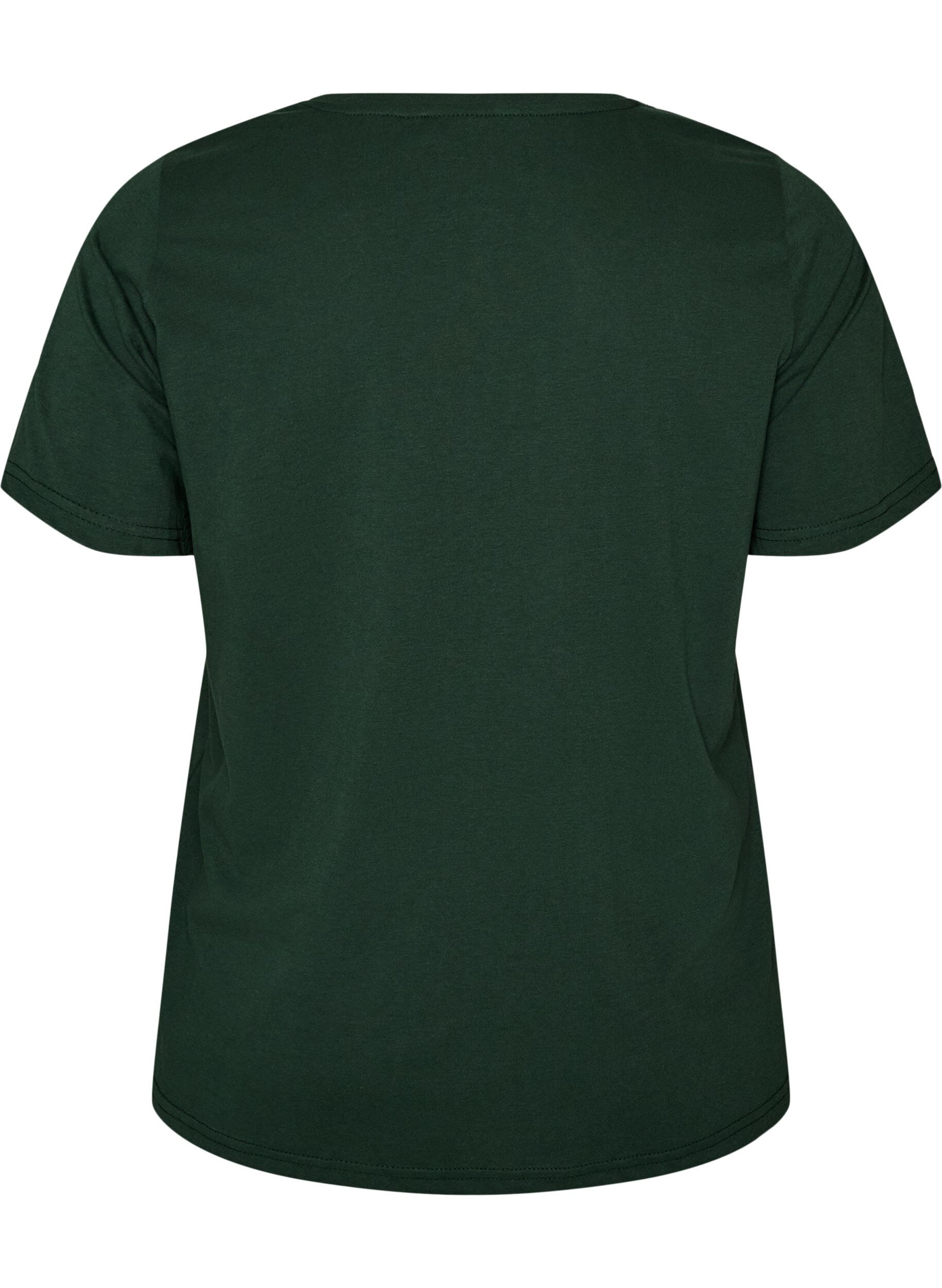 ZizzifashionT-shirt with motif, Green, Packshot image number 1