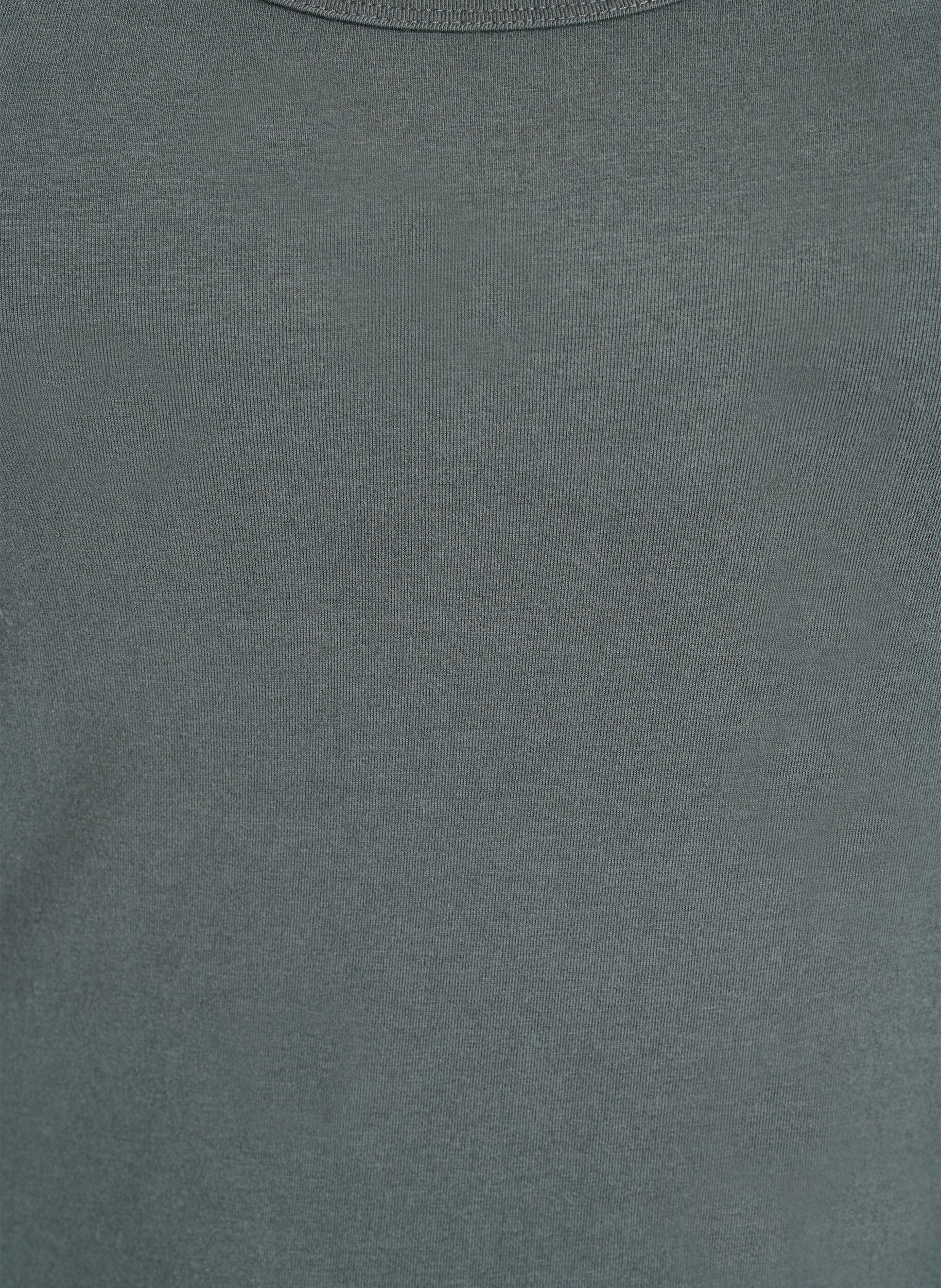 Zizzifashion Solid color basic top in cotton, Green, Packshot image number 2
