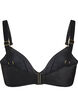 Bikini bra with underwire and gold-coloured detail, Black, Packshot image number 1