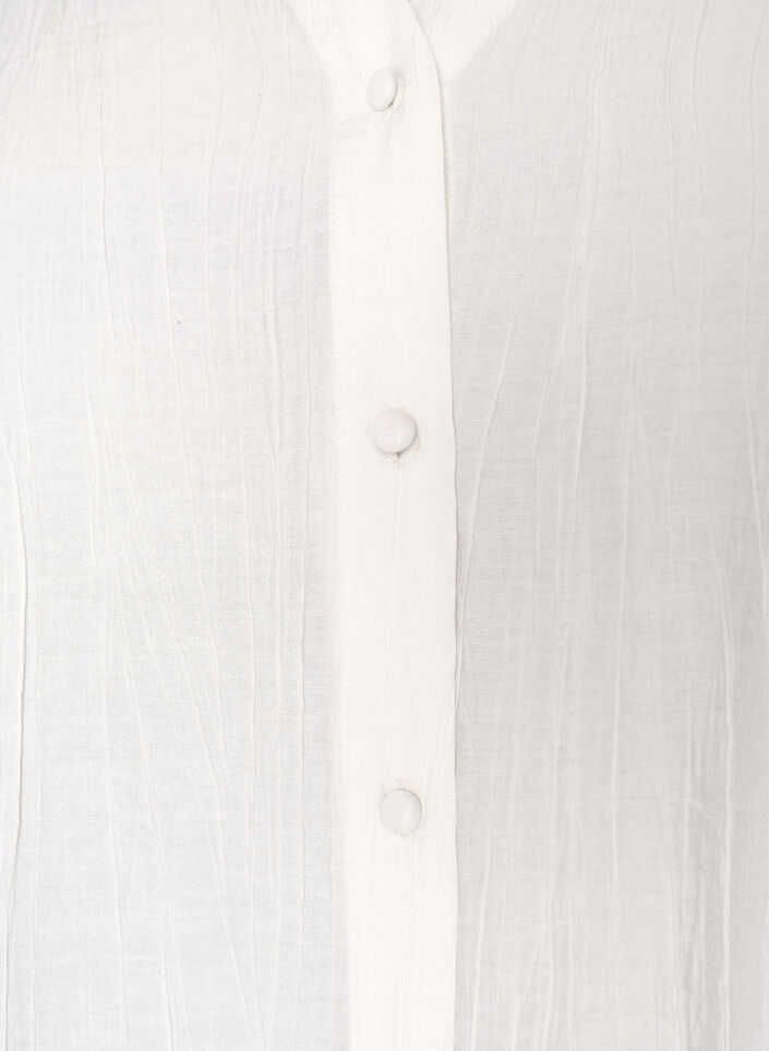 Viscose blouse with buttons and texture, Vanilla, Packshot image number 2
