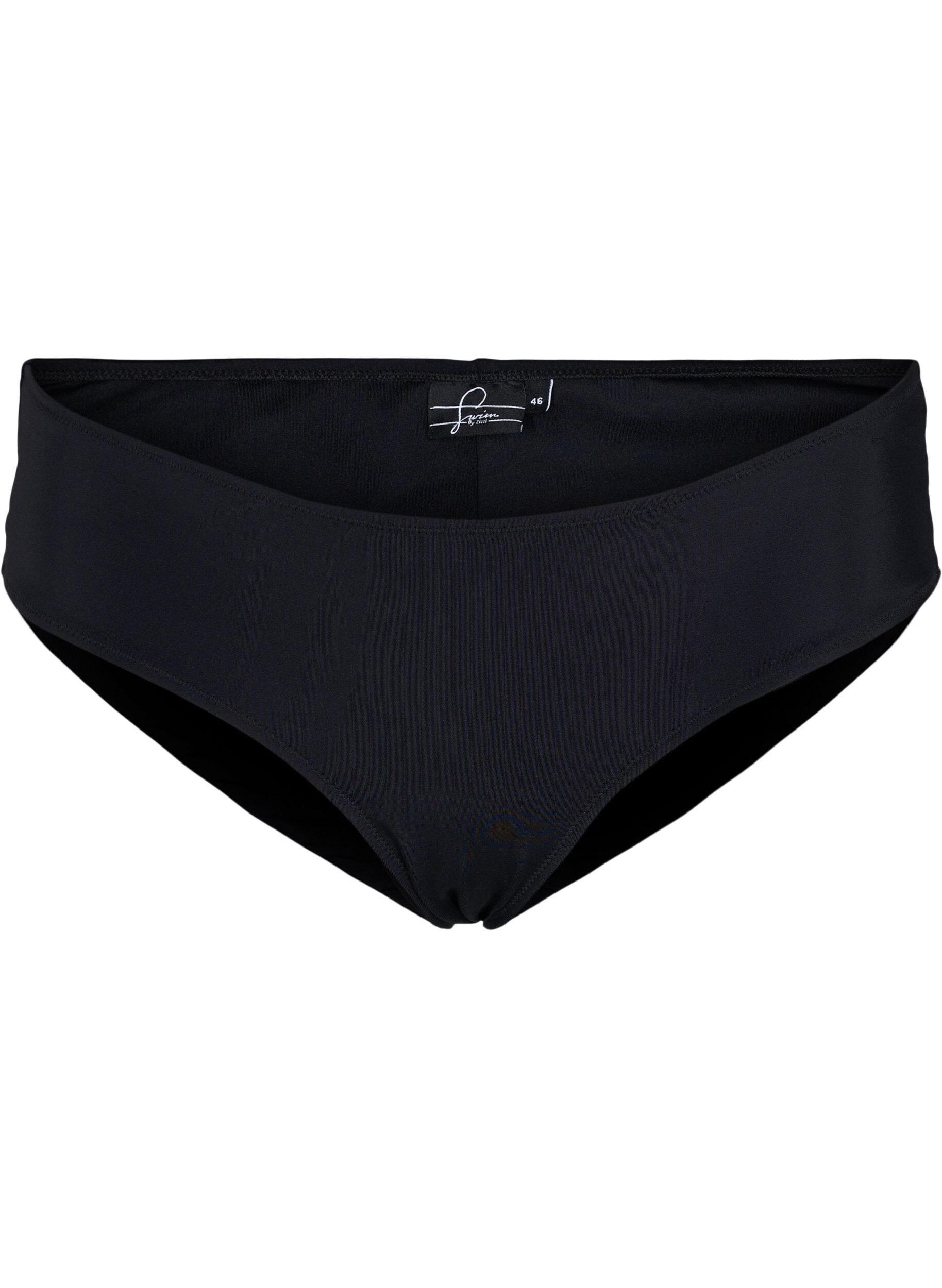 Zizzifashion Bikini bottoms with a regular waist height, Black, Packshot image number 0