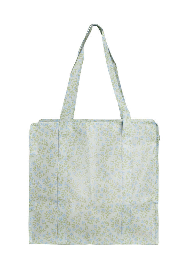 Shopping bag with zipper, Light Blue, Packshot image number 0