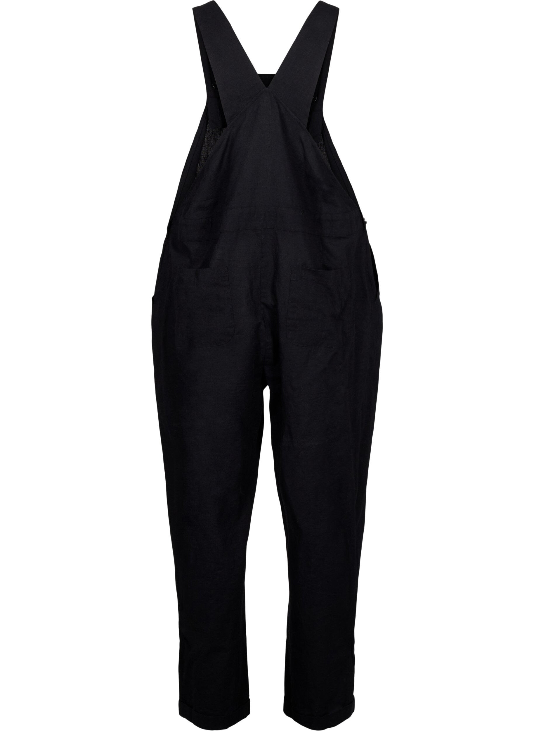 Zizzifashion Overalls in linen mix, Black, Packshot image number 1