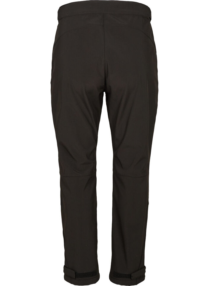 Softshell trousers with adjustable velcro, Black, Packshot image number 1