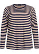 Striped blouse with long sleeves, Beige, Packshot image number 0