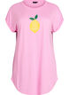 Short sleeve nightgown with text print, Pink, Packshot image number 0