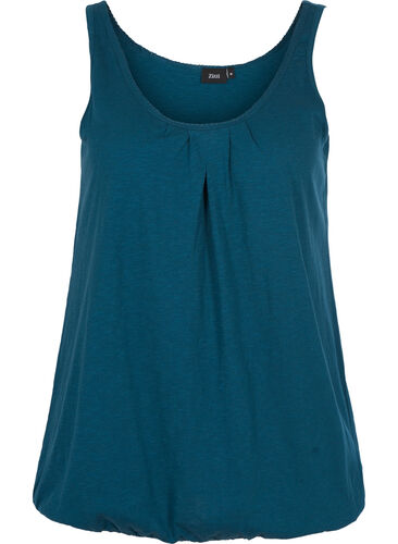 Top with lace trim, Majolica Blue, Packshot image number 0