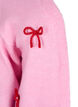 Short knitted cardigan with bows, Begonia Pink Comb, Packshot image number 2