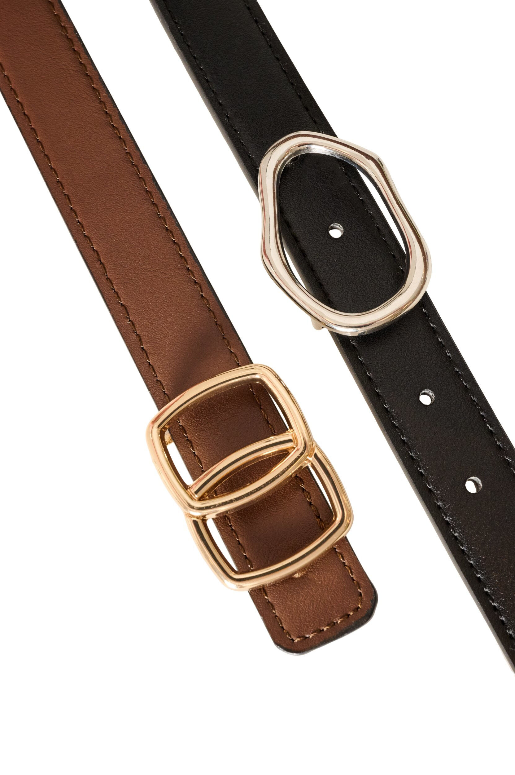 ZizzifashionReversible belt with interchangeable buckles, Black, Packshot image number 2