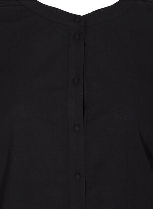 Shirt blouse with broderie anglaise, Black, Packshot image number 2