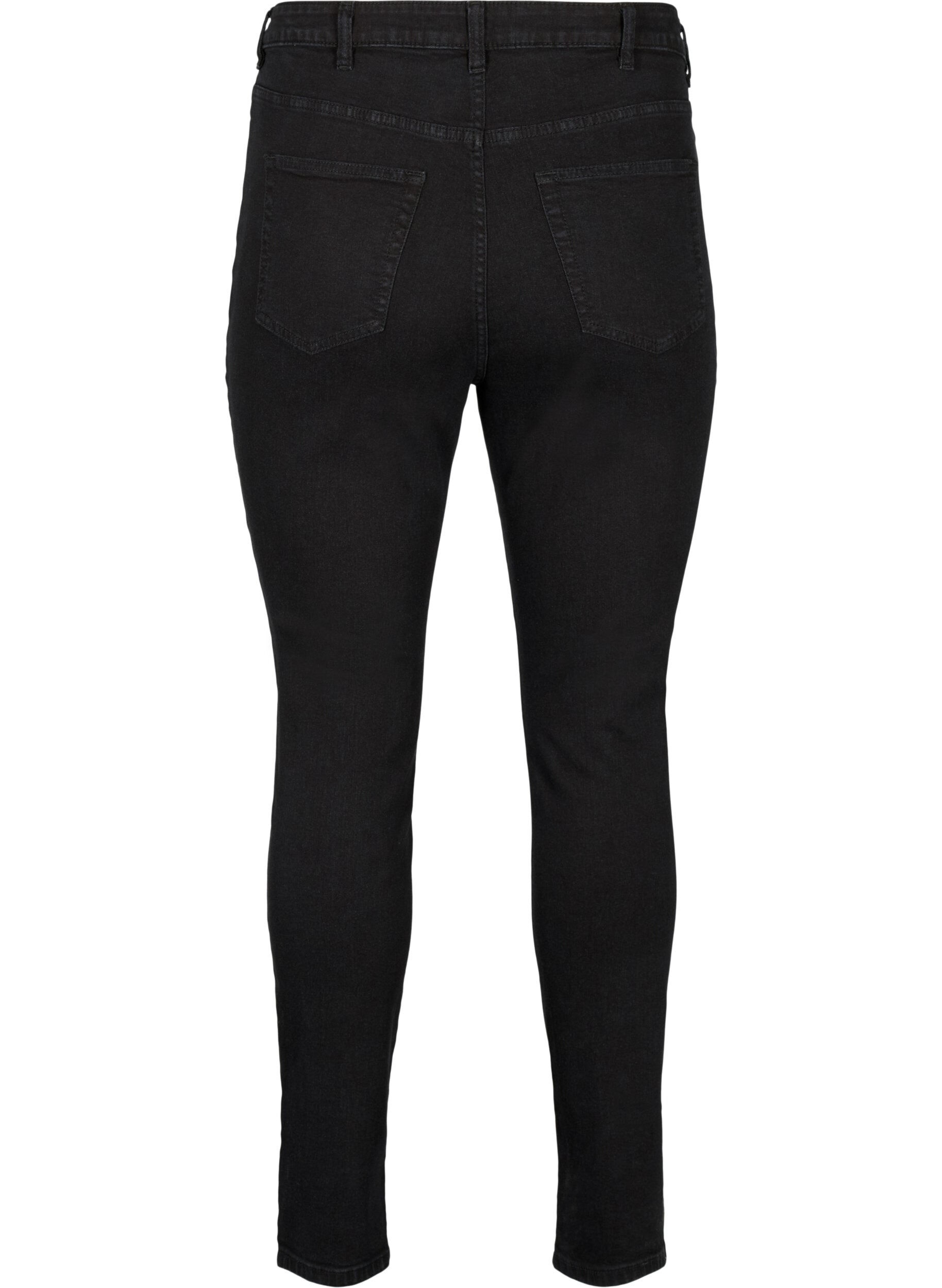 Zizzifashion High-waisted Amy jeans with super slim fit, Black, Packshot image number 1