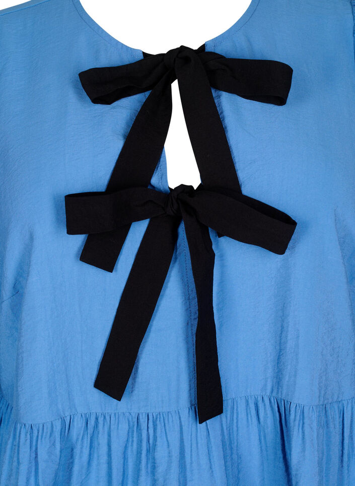 Viscose blouse with bows and long sleeves, Riverside Black Bow, Packshot image number 2