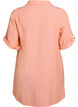 Linen and viscose tunic with A-shape, Coral, Packshot image number 1