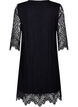 Lace Dress with 3/4 sleeves, Black, Packshot image number 1