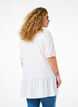 Tunic in viscose with ties, Bright White, Model image number 1