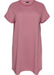 Short textured jersey dress with a round neck, Rose, Packshot image number 0