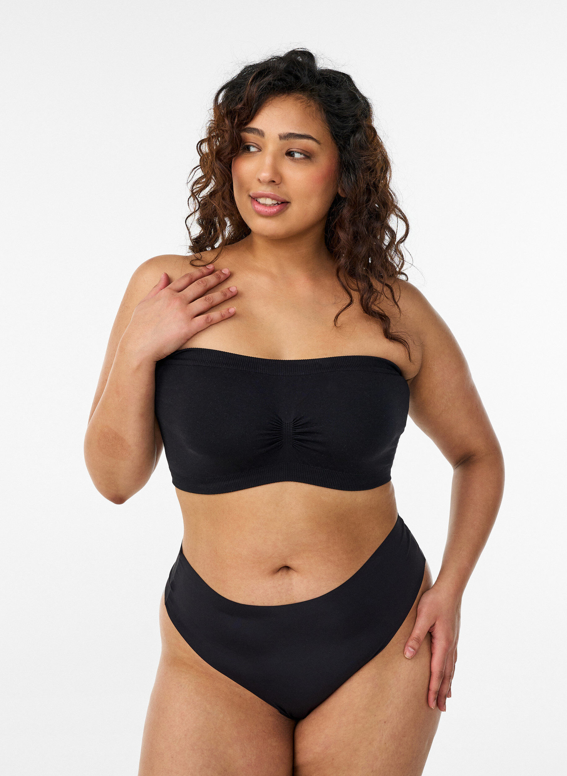 ZizzifashionTube bra, Black, Model image number 1