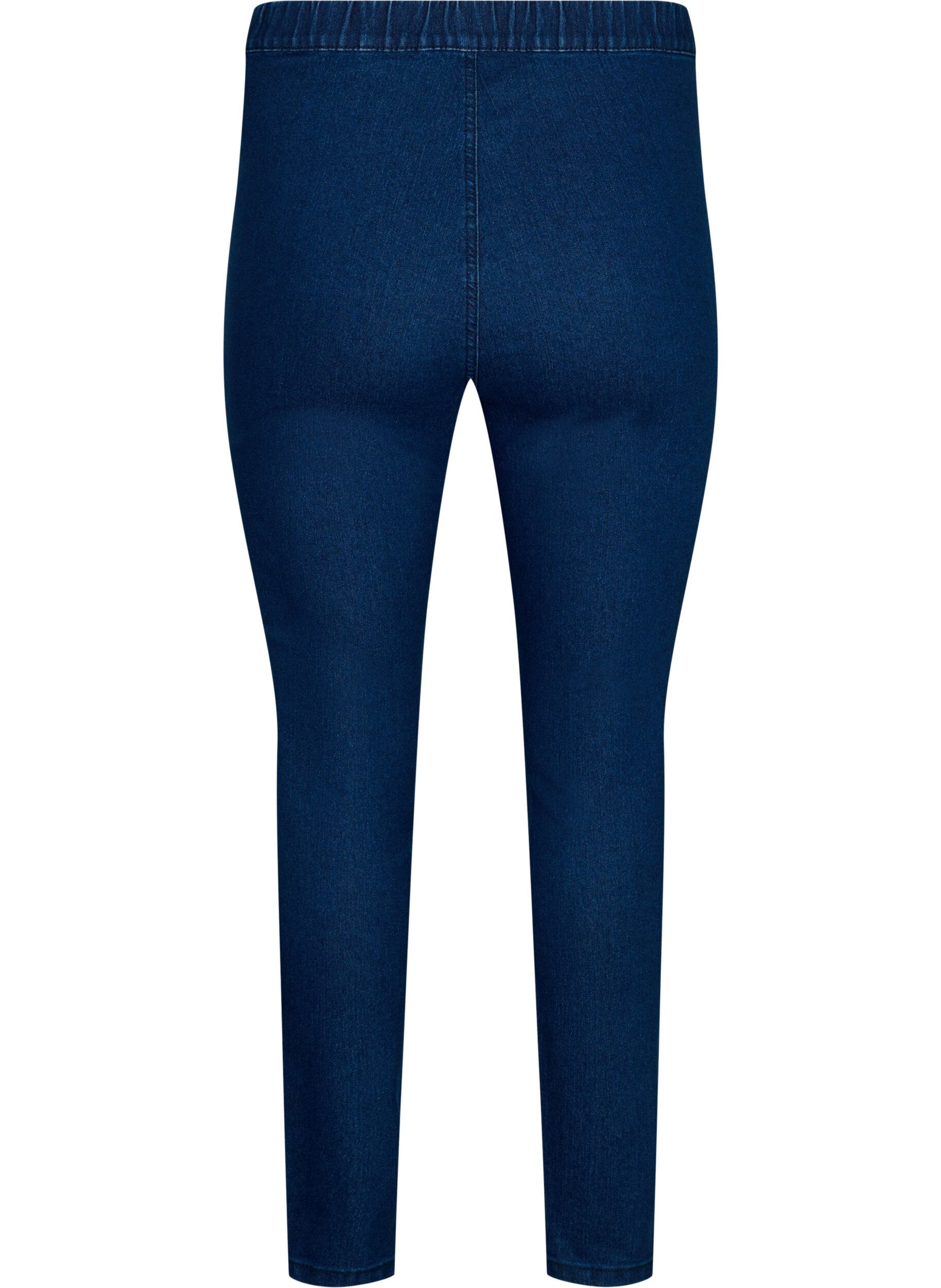 Zizzifashion FLASH - Close-fitting jeggings with high waist, Blue denim, Packshot image number 1