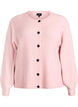 Ribbed cardigan with buttons, Pink, Packshot image number 0